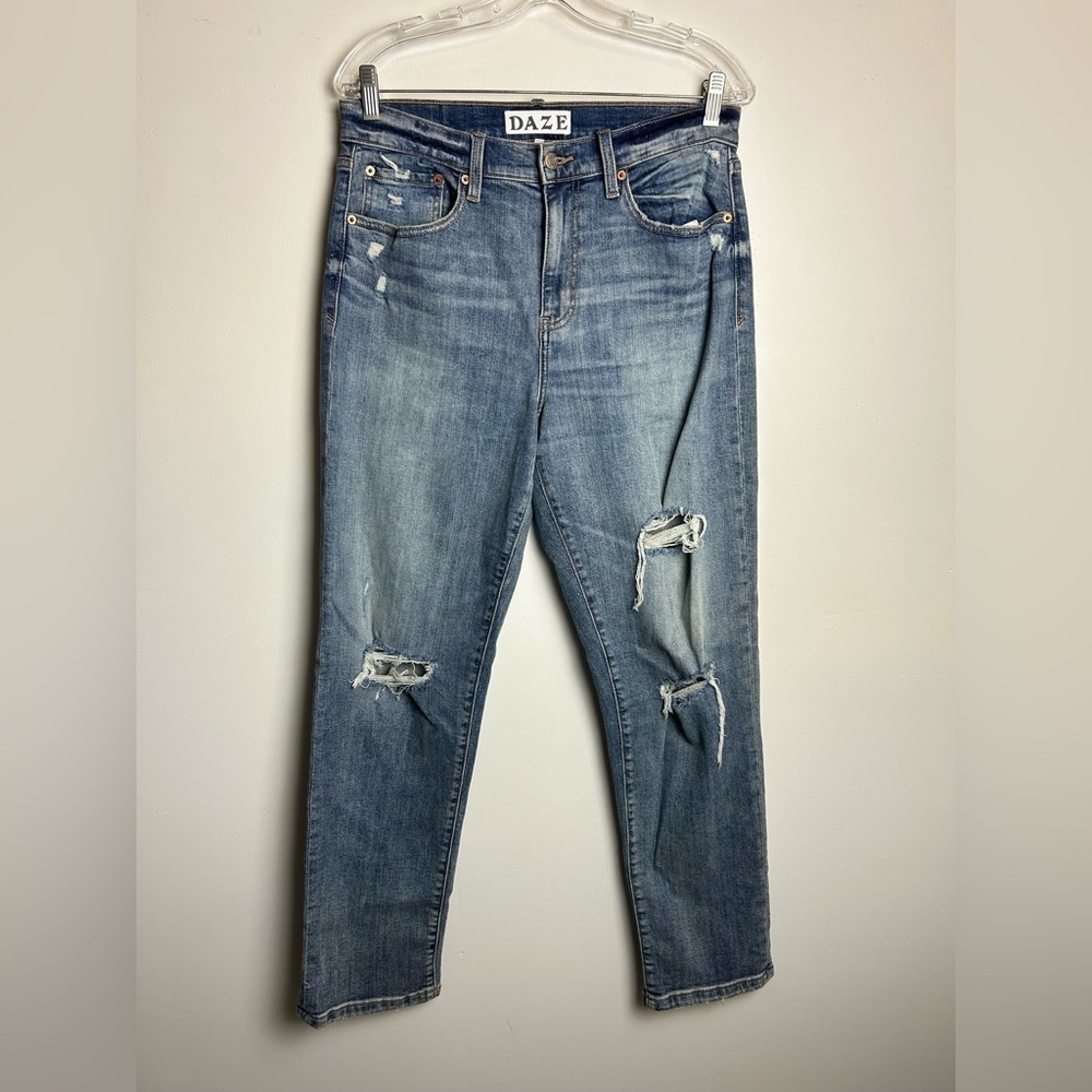 Daze Men’s Denim Jeans‎ Straight Sz 29 (Fit32X30) Ripped Casual Blue  Grunge